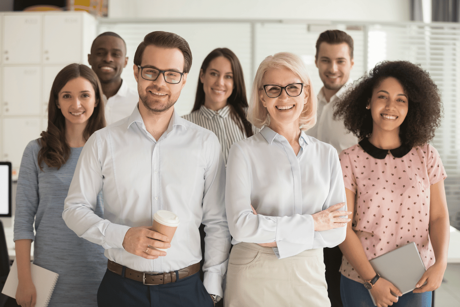 diverse group of young professionals
